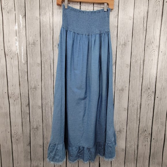 Given Kale Smocked High Low Skirt - Picture 4 of 11